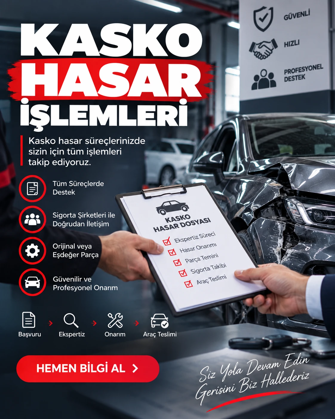 Kasko hasar işlemleri
